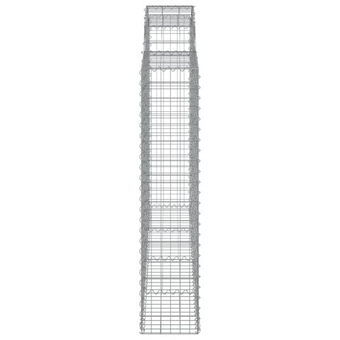 Kosze gabionowe, 7 szt, 200x30x140/160 cm, galwanizowane żelazo Lumarko!