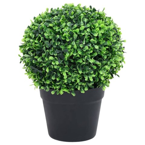 Kule ze sztucznego bukszpanu w doniczce, 2 szt., zielone, 37 cm Lumarko!
