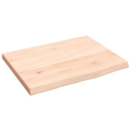 VidaXL Półka, 40x30x2 cm, surowe lite drewno dębowe