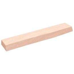 VidaXL Półka, 60x10x4 cm, surowe lite drewno dębowe