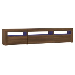 VidaXL Szafka pod TV z oświetleniem LED, brązowy dąb, 195x35x40 cm