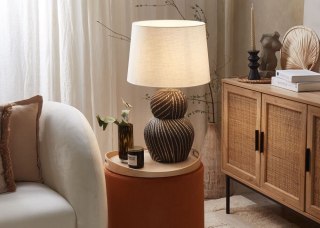 Lampa stołowa ceramiczna czarna GUAPORE