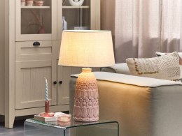 Lampa stołowa ceramiczna różowa ZARIMA