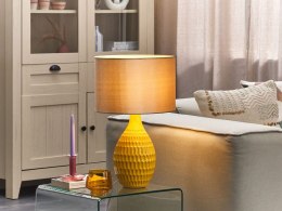 Lampka nocna ceramiczna żółta HADDAS