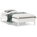 VidaXL Rama łóżka, biała, 75x190 cm, lite drewno sosnowe