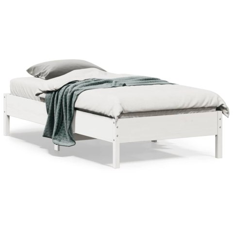 Rama łóżka, biała, 90x190 cm, lite drewno sosnowe Lumarko!