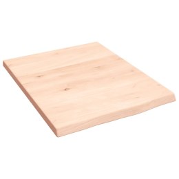 VidaXL Półka, 40x50x2 cm, surowe lite drewno dębowe