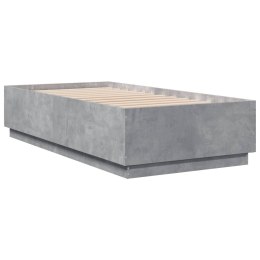 VidaXL Rama łóżka, szarość betonu, 90x190 cm, materiał drewnopochodny
