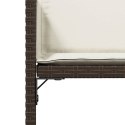 VidaXL Krzesła ogrodowe z poduszkami, 4 szt., brązowe, polirattan