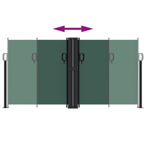VidaXL Zwijana markiza boczna, ciemnozielona, 120x600 cm
