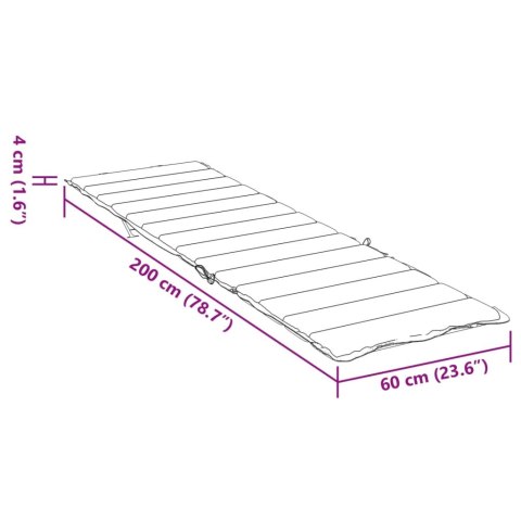 VidaXL Poduszka na leżak, granatowa, tkanina Oxford