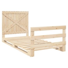 VidaXL Rama łóżka z wezgłowiem, 100x200 cm, lite drewno sosnowe