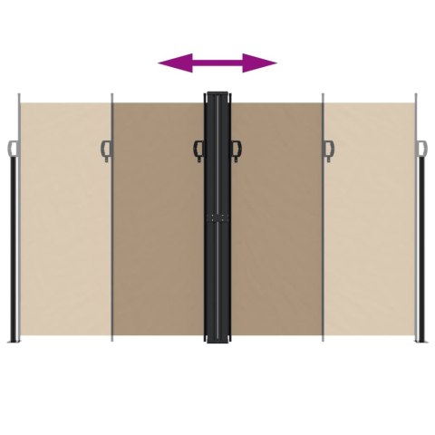 VidaXL Zwijana markiza boczna, taupe, 200x1200 cm