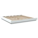 VidaXL Rama łóżka, biała, 200x200 cm, materiał drewnopochodny