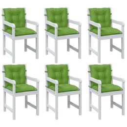 VidaXL Poduszki na krzesła z niskim oparciem, 6 szt., zielony melanż
