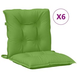 VidaXL Poduszki na krzesła z niskim oparciem, 6 szt., zielony melanż