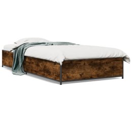 VidaXL Rama łóżka, przydymiony dąb, 100x200cm, materiał drewnopochodny