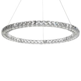Lampa wisząca LED kryształowa srebrna MAGAT
