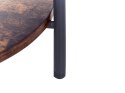 Stolik pomocniczy z tacą czarny z ciemnym drewnem BORDEN