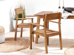 Zestaw 2 krzeseł ogrodowych drewno akacjowe FORNELLI