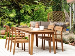 Zestaw 4 krzeseł ogrodowych drewno akacjowe FORNELLI Lumarko!