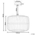 Lampa wisząca bambusowa czarna MACHEKE Lumarko!