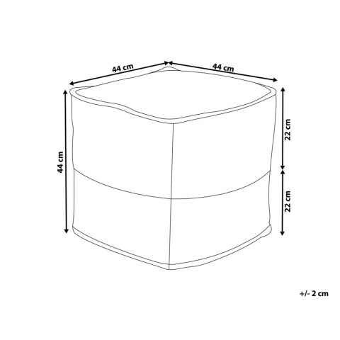 Puf 44 x 44 x 44 cm beżowy KIRAMA