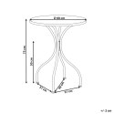 Stolik ogrodowy metalowy ø 60 cm czarny CARIATI Lumarko!