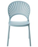 Zestaw 4 krzeseł do jadalni niebieski OSTIA Lumarko!