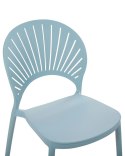 Zestaw 4 krzeseł do jadalni niebieski OSTIA Lumarko!