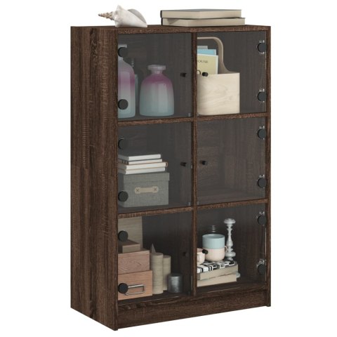 Szafka z drzwiczkami, brązowy dąb, 68x37x109 cm Lumarko!