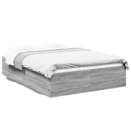 Rama łóżka, szary dąb sonoma, 160x200cm materiał drewnopochodny Lumarko!