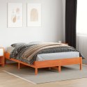 VidaXL Rama łóżka, woskowy brąz, 150x200 cm, lite drewno sosnowe