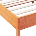VidaXL Rama łóżka, woskowy brąz, 150x200 cm, lite drewno sosnowe