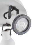 Lampa spot 3-punktowa okrągła metalowa biała z czarnym BARO Lumarko!