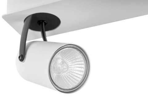 Lampa spot 4-punktowa metalowa biała KLIP