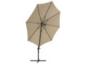 Parasol ogrodowy ⌀ 295 cm szarobeżowy SAVONA II