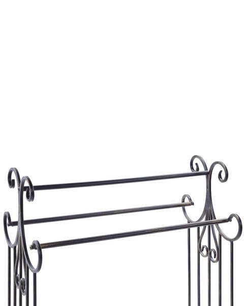 Stojak na ręczniki 60 x 90 cm czarny GLADIS