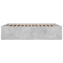 VidaXL Rama łóżka, szarość betonu, 150x200 cm, materiał drewnopochodny