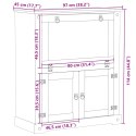 Szafka na wino Corona, 97x45x114 cm, lite drewno sosnowe Lumarko!