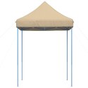VidaXL Składany namiot imprezowy typu pop-up, beżowy, 200x200x306 cm