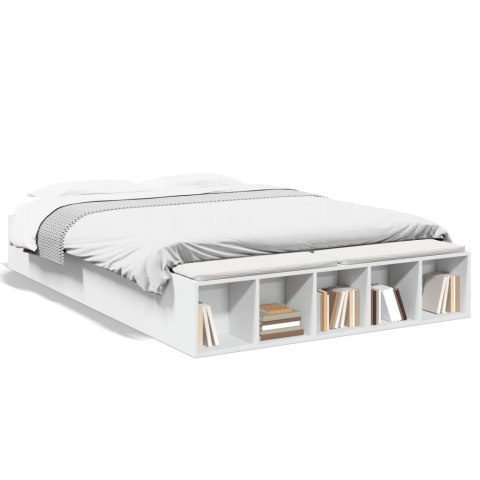 Rama łóżka, biała, 150x200 cm, materiał drewnopochodny Lumarko!