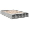 VidaXL Rama łóżka, szarość betonu, 135x190 cm, materiał drewnopochodny