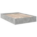 Rama łóżka, szarość betonu, 135x190 cm, materiał drewnopochodny Lumarko!
