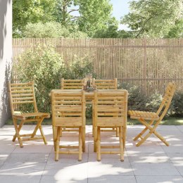 Składane krzesła ogrodowe, 6 szt., 43x54x88 cm, bambusowe Lumarko!