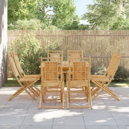 Składane krzesła ogrodowe, 8 szt., 46x66x99 cm, bambusowe Lumarko!
