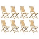 VidaXL Składane krzesła ogrodowe, 8 szt., 46x66x99 cm, bambusowe