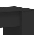 VidaXL Biurko, czarne, 140x50x75 cm, materiał drewnopochodny