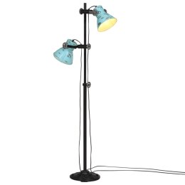 VidaXL Lampa stojąca, 25 W, postarzany niebieski, 25x25x90/160 cm, E27