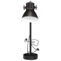 VidaXL Lampa stołowa, 25 W, czarna, 15x15x55 cm, E27